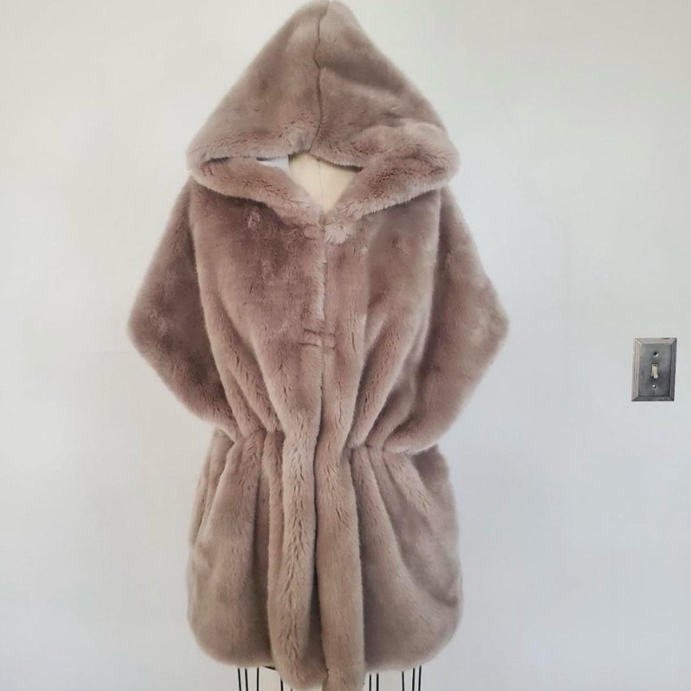 Hooded Faux Fur Coat